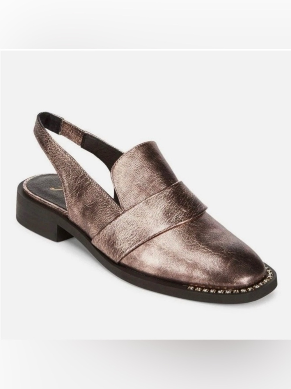 Free People Loafers Sz 36 US 6 Abbey Road Metallic Slingback Rose Gold Shoes
